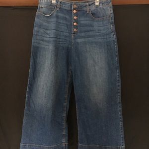 Button fly Wide leg jeans